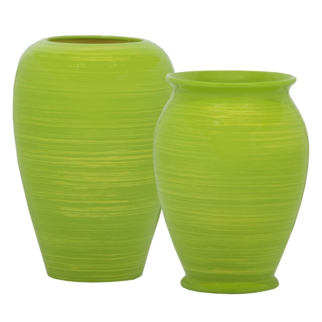Vase Gloss Lime Green-Gold